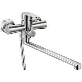 SOLONE Змішувач на ВАННУ довгий гусак шар нерж JAT7-A094