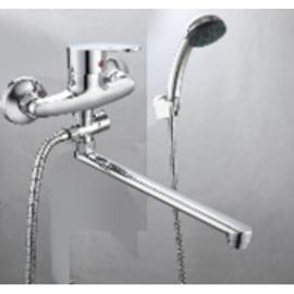 SOLONE Змішувач на ванну довгий плоский гусак шар KAG-7001