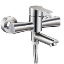 SOLONE Змішувач на ванну короткий носик шар нерж. JAT3-A094