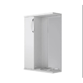 Дзеркало з світильником з шкафчиком №55 Принц праве врізні ручки венге